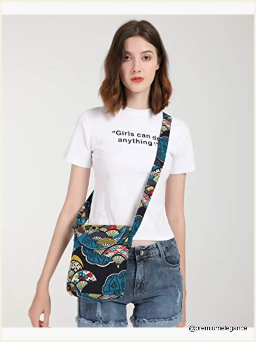Vintage Bohemian Hobo Shoulder Bag Canvas Small Crossbody Handbag